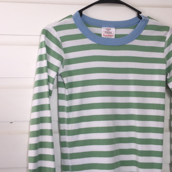 Hanna Andersson Other - Hanna Andersson Green White Stripe PJ Top